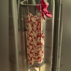 Pink bloom chic dress size 0XL/14 with hot pink water shoes size 9